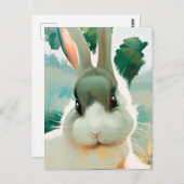 Portrait lapin 032 Carte postale (Devant / Derrière)