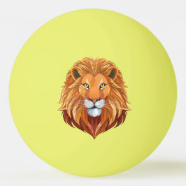 Portrait lion head front view pingpongballen