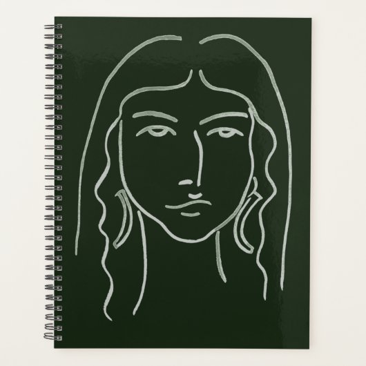 Portrait malachite avec cheveux longs (Devant)