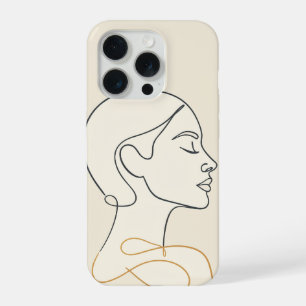 Portrait minimaliste de femme en lignes abstraites
