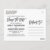 Portrait Moderne Image Modifier La Date Carte Post (Dos)