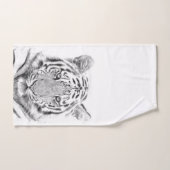 Portrait noir et blanc de tigre (Serviette à main)