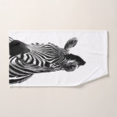 Portrait noir et blanc de zèbre (Serviette à main)