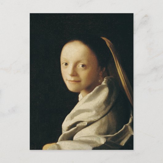 Portrait of a Young Woman, c.1663-65 Briefkaart (Voorkant)