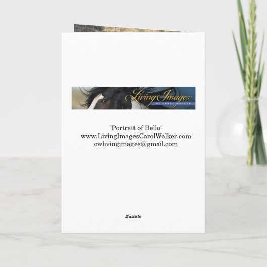 Portrait of Bello Greeting Card (Achterkant)