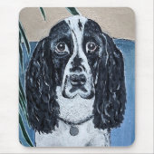 Portrait of Cocker Spaniel Painting by Alfred Fox Muismat (Voorkant)