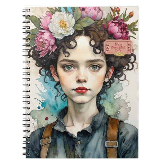 Portrait of Edith It's A Beautiful Life Notebook Notitieboek (Voorkant)
