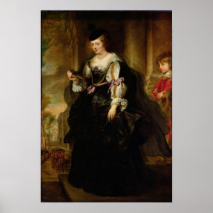 Portrait of Helene Fourment with a Coach, c.1639 Poster