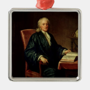 Portrait of Isaac Newton, c.1726 Metalen Ornament