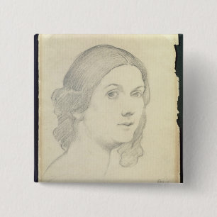 Portrait of Isadora Duncan, 1908 Vierkante Button 5,1 Cm