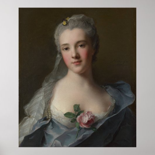 Portrait of Manon Balletti – Jean-Marc Nattier Poster (Voorkant)