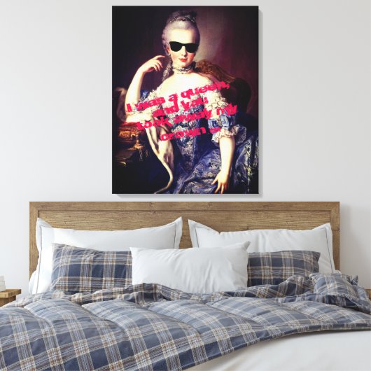 Portrait of Marie Antoinette with Sunglasses queen Canvas Afdruk (Insitu (Slaapkamer))