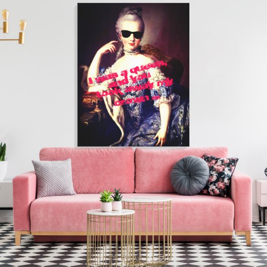 Portrait of Marie Antoinette with Sunglasses queen Canvas Afdruk (Insitu (Woonkamer))