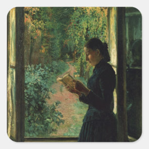 Portrait of Natalia Petrunkevitsin, 1893 Vierkante Sticker