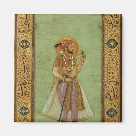 Portrait of Shah Jahan, 1631, Mughal Magneet (Voorkant)