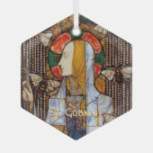 Portrait of St. Gobnait, Patron of Bees, Glas Ornament (Voorkant)