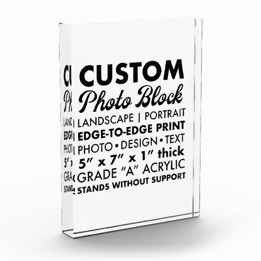 Portrait personnalisé Bloc photo 5" x 7" (Gauche)