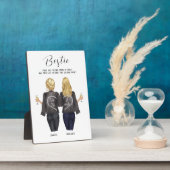 Portrait personnalisé du meilleur ami - Plaque Bes (Côté)