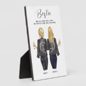 Portrait personnalisé du meilleur ami - Plaque Bes (Côté)