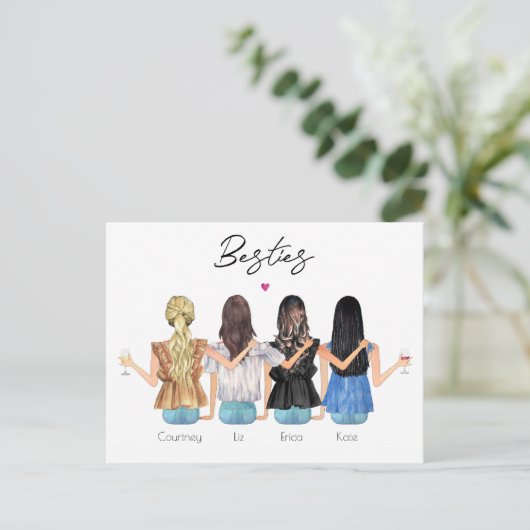 Portrait personnalisé Portrait personnalisé Carte (Debout devant)