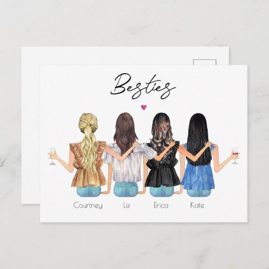 Portrait personnalisé Portrait personnalisé Carte (Devant / Derrière)