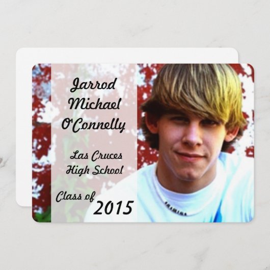 Portrait photo 5x7 Photographie Faire-part princip (Devant / Derrière)