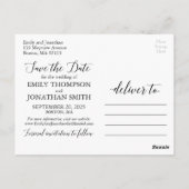 Portrait Photo Enregistrer La Date Carte Postale, (Dos)