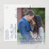 Portrait Photo Enregistrer la date Carte postale d (Devant / Derrière)