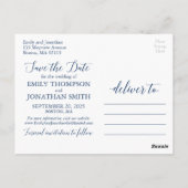 Portrait Photo Enregistrer la date Carte postale d (Dos)