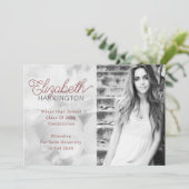 Portrait Photo Faire-part De Diplôme Pour Elle (Debout devant)