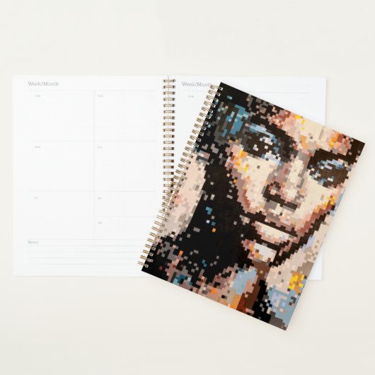 Portrait pixelisé expressif planner (Display)