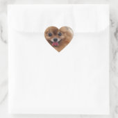Portrait Pomeranian Dog Hart Sticker (Tas)
