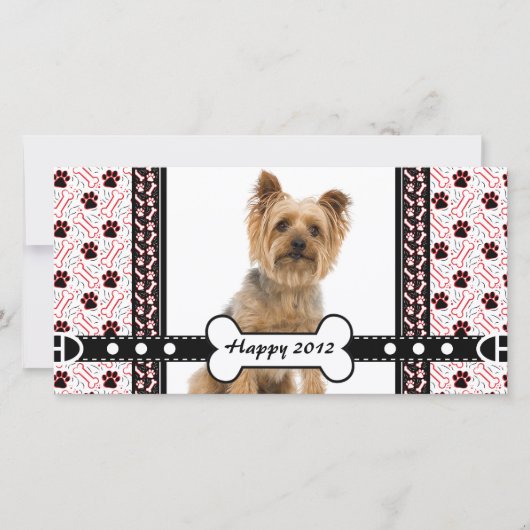 Portrait pour animaux de compagnie Carte photo Paw (Devant)