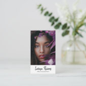 Portrait QR Code Photographe Carte de visite (Debout devant)