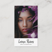 Portrait QR Code Photographe Carte de visite (Devant)