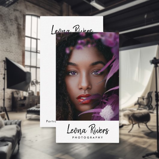 Portrait QR Code Photographe Carte de visite