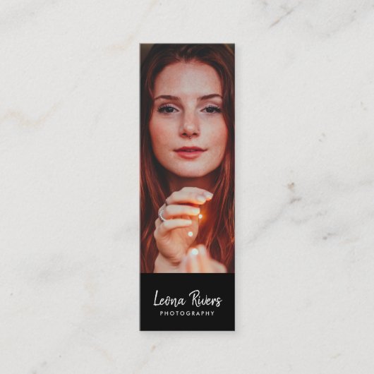 Portrait QR Code Photographe Carte de visite (Devant)