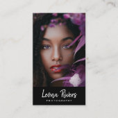 Portrait QR Code Photographe Carte de visite (Devant)