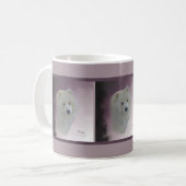 Portrait Samoyé; Mug de café classique (Devant gauche)