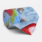 Portrait Scarlet macaw Stropdas (Opgerold)