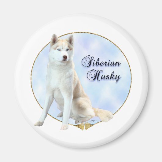 Portrait sibérien Husky - Magnet (Devant)