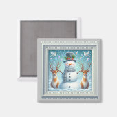 Portrait Snowman Magnet (Recto/Verso)