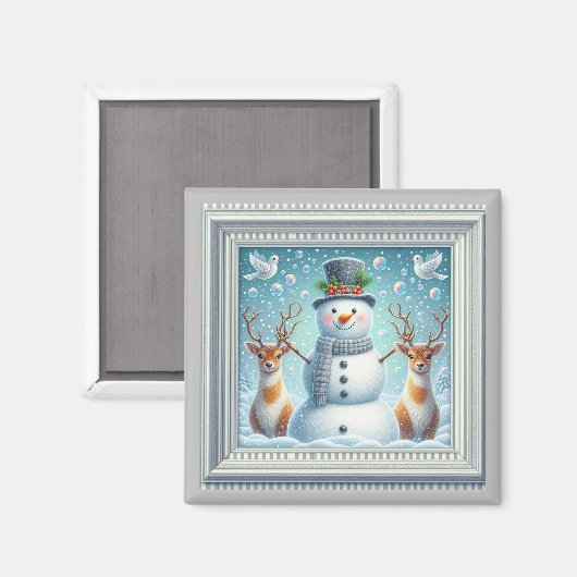 Portrait Snowman Magnet (Recto/Verso)