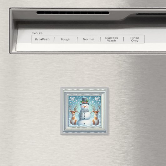 Portrait Snowman Magnet (In Situ (Lave-vaisselle))