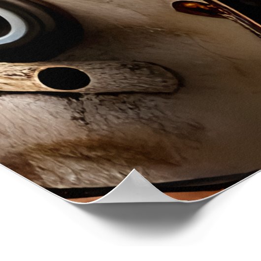 Portrait Squelette Cyberpunk | AI Art Poster (Coin)