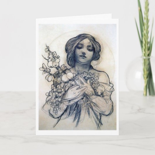 Portrait (studie), Alphonse Mucha Kaart (Voorkant)