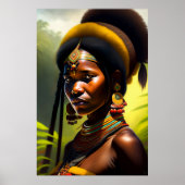 Portrait Tribal - Impression d'art en toile (Devant)