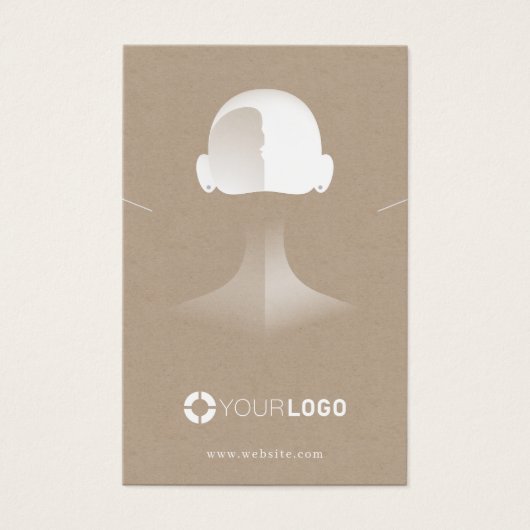 Portrait unique Kraft logo personnalisé écran d'or (Devant)