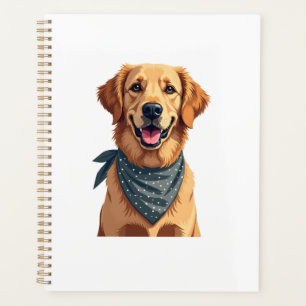 Portrait vintage de Golden Retriever avec Ba color