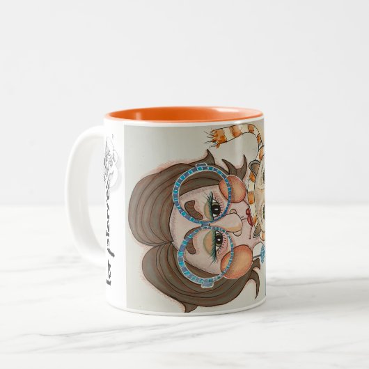 "Portrait Whimsical" Face Mug (Devant gauche)